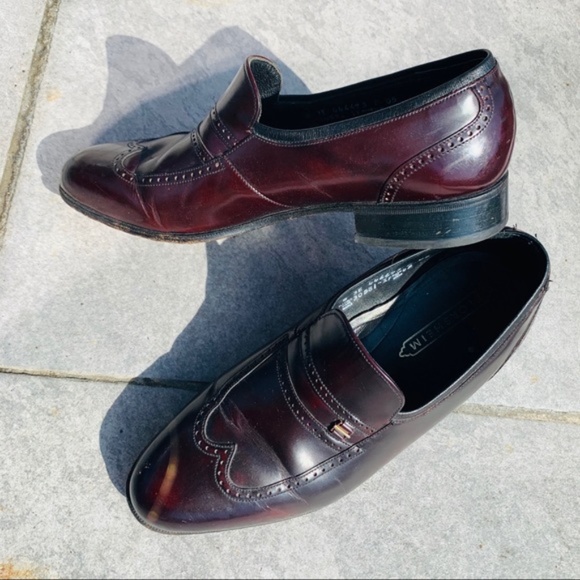 Florsheim Burgundy Vintage Leather Cat Eye Shoes - Picture 6 of 14